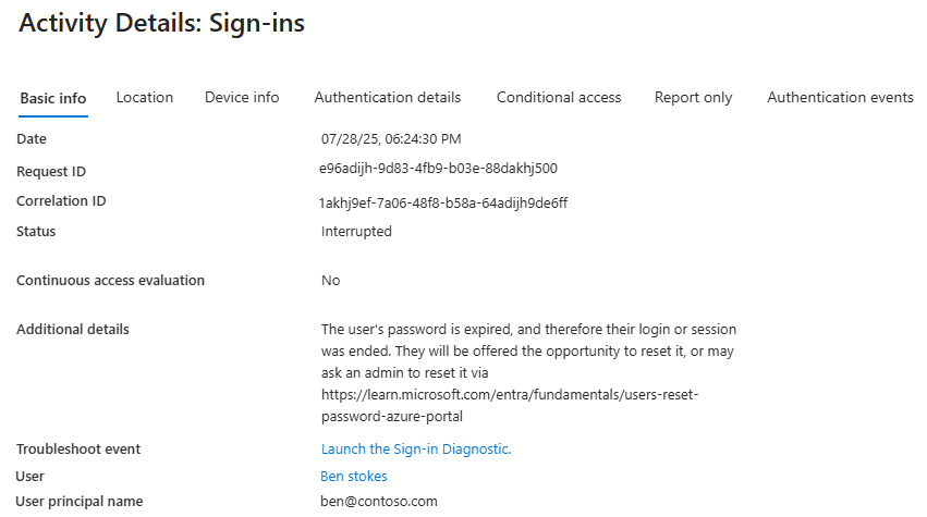 Error Code 530055 Activity Sign-in Details